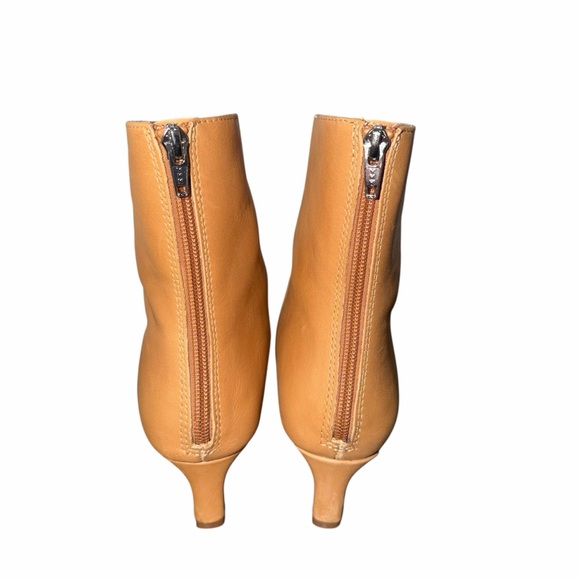 Madewell Dimes Tan Leather Pointed Toe Kitten Heel Y2K Ankle Boots Size 8.5 - Picture 5 of 12